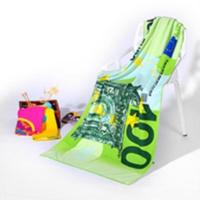 居家男女通用美元欧元个性浴巾沙滩巾游泳巾披巾速干不掉色不掉毛 524欧元100