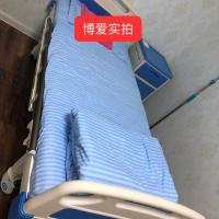 医院床单病床医院用床单诊所养老院床单枕套白缎条蓝缎条涤纶床单 蓝加密涤纶 1x2米床单1条
