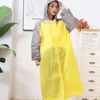 雨衣户外旅游时尚雨衣便携收纳防暴雨干活易清洗加厚全身成人雨衣 时尚身黄色雨衣 适合身高155CM-195CM