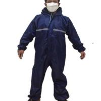户外成人男女长款洗车巡逻矿用防尘服连体防水工作劳保反光雨衣 连体蓝色 160