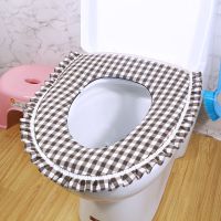 马桶垫家用马桶坐便套马桶坐垫马桶套垫通用马桶坐便圈防水拉链 1个装格子款黑色[粘扣]