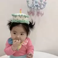 [24小时发货]生日蛋糕帽ins韩国博主同款蛋糕帽子可爱卡通创意派对布置装饰帽 绿色波点