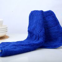 家政清洁竹纤维珊瑚绒清洁毛巾七色保洁布抹布分区使用加厚超吸水 宝蓝 地板保洁