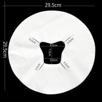 一次性洞巾 美容院按摩床推拿脸巾趴枕巾十字孔床头巾趴脸垫100张 圆形[白色]100张