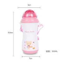 休闲塑玻杯玻璃杯防摔水杯双层耐热带盖过滤茶杯办公室隔热杯子 红色