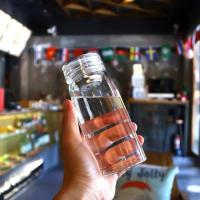 带茶隔过滤网泡茶杯子女玻璃杯简约带盖透明韩版清新水杯男士学生 光杯小号380ml 单杯+茶隔