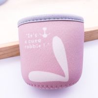 杯套保护套保温杯玻璃杯隔热防烫水杯套儿童防摔水壶保护套同款图 时尚粉[适用320ml]