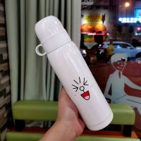 可爱保温杯女学生韩版简约儿童水壶304不锈钢潮流24小时男水杯子 白兔特价 不刻字 350ml