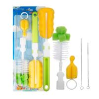 奶瓶刷奶嘴刷宝宝海绵奶瓶清洗刷5件套装吸管刷子360°清洗奶瓶 奶瓶刷五件套
