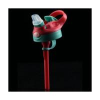 适合Contigo康迪克吸管水杯配件杯盖子小靓仔儿童保温塑料杯盖 塑料杯盖红色(含硬吸管)