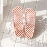 倍喜多浴室拖鞋防滑男洗澡漏水塑料卡通情侣按摩凉拖鞋女夏室内 609北欧粉 S码(适合35码-37码)