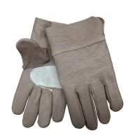 摘花椒手套神器园林园艺种花仙人球掌修剪月季防刺手套防扎水加厚 整双牛皮手套 均码