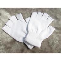 12双半指手套腈纶手套魔术作业手套透气防护劳保手套 白色半指腈纶(12双 均码