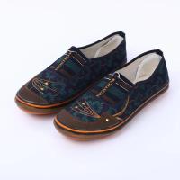 女帆布鞋工作鞋舒适妈妈鞋耐磨防滑牛筋底低帮妈妈鞋休闲布鞋 19-2款-绿色 35