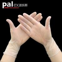 美容院专用橡胶推油乳胶手套透明加厚按摩身体用的一次性乳胶手套 透明色 - [微弹]20只 S