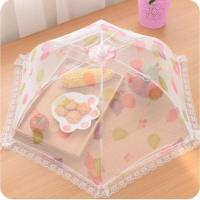 [新疆百货哥]家用厨房折叠菜罩网纱盖菜防尘饭菜罩防蝇罩罩 枫叶