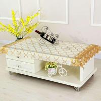 PVC烫金茶几桌布餐桌布长方形茶几布桌布台布防水防油桌布塑料垫 340烫金 80*135(茶几)