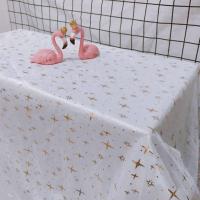 Ins十字星星纱 生日派对桌布 仪式感party宴会甜品台签到桌装饰布 白布+白沙