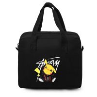 皮卡丘保温包饭盒袋带饭手提包大容量便携卡通学生便当包加厚铝箔 呆萌皮卡保温便当袋