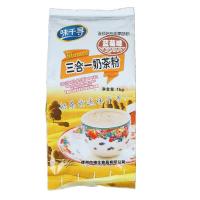 味千寻三合一草莓奶茶粉1kg珍珠奶茶店蓝莓草莓香草芒果柠檬奶茶 图片色 三合一蓝莓味(送勺子1个)