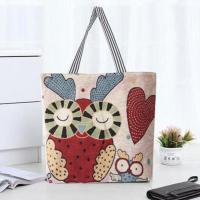 ins布袋子学生手提帆布袋大号可爱收纳包刺绣复古盲袋书袋收纳袋 粉红少女心