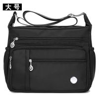 捷朗仕尼龙斜挎包女士大容量时尚牛津布包休闲防水女包斜跨单肩包 黑色 大款