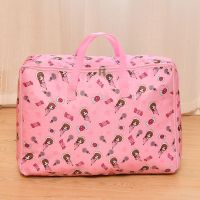 被子收纳袋搬家打包袋防潮水特大号牛津布袋子装衣服行李包整理袋 耐潮+糖果女孩/ 中码[55+35+20cm]