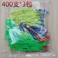 一次性透明塑料小吃叉子 彩色ok果叉批发 创意可爱沙拉月饼叉 彩色1200支