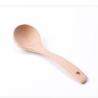 木勺子无漆实木大号长柄防烫日式盛汤勺粥勺饭勺木质勺子木汤勺 18*6弯柄小弯勺