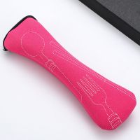 餐具便携收纳袋拉链式枕头型餐袋旅行上班上学便携式多色餐具袋子 枕头包餐具袋(粉色)