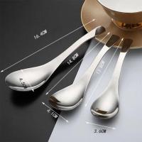 304不锈钢汤勺 大号勺子家用汤勺儿童成人吃饭勺调羹伯爵勺简约勺 小号