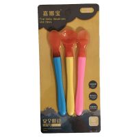 2只装婴儿勺子叉子扭扭勺3只套装儿童感温勺宝宝学吃饭喂饭训练勺 感温勺3只装(混色无包装)