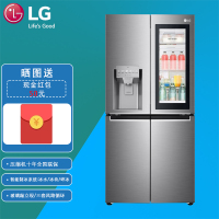 LG 508L十字四门透视窗敲一敲门中门制冰冰箱 F523MPZ88B