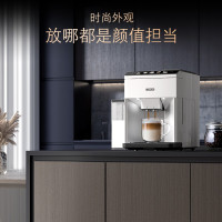 西门 子WQC355C10W咖 啡 机全 自 动家 用15Bar研 磨 奶 泡自 清 洁豆 粉温 度调 节
