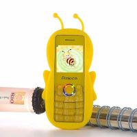 迷你版送皮套黄色 移动双卡学生儿童小蜜蜂卡通手机送皮套迷你个性手机超长待机