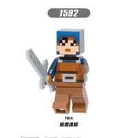 X1592海德维格 兼容乐高我的世界狐狸熊猫鱿鱼海德维格海克斯人仔拼装积木玩具男