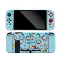 哆啦表情(蓝)Switch保护壳 哆啦叮当任天堂Switch分体游戏机外壳保护软套NS掌游彩绘壳收纳包