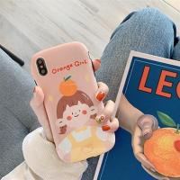 iPhone X/Xs 橘子女孩 小蛮腰橘子苹果女孩8plus苹果x手机壳XS Max/XR/iPhoneX/7p/6女