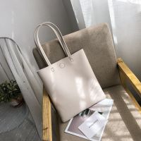 白色纯色 帆布包女皮面 软皮大学生上课单肩书包包女装书的手提袋子pu皮质~