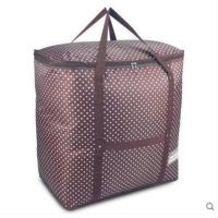 咖啡色波点(单层) 大号:50*35*48=84L 超大号牛津布衣物行李袋装被子的收纳袋搬家袋打包袋收纳箱装衣服