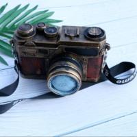 新款金相机一个 老式胶卷相机道具儿童玩具拍摄摆件ins风 单反相机旅拍婚纱照写真