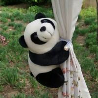 左熊猫一只 卡通窗帘绑带熊猫窗帘扣浴帘绑带窗帘夹花韩国创意可爱窗帘绳扎带