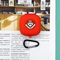 酷狗 M51红+玛丽奥+挂钩 适用酷狗M51真无线蓝牙耳机保护套卡通kugou彩虹糖耳机充电盒壳套