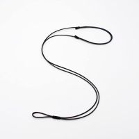 黑色1条1.0mm粗 可伸缩 穿戒指的项链绳子挂平安扣手工编织玉坠吊坠挂绳可伸缩简约项链绳
