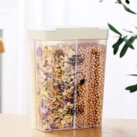 [分格]绿色 史努比米桶防潮防虫密封家用面粉盒储物收纳分杂粮罐带量杯米箱zi