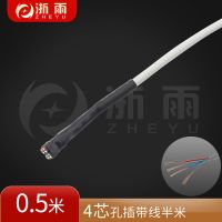 4芯四孔小插头 带线半米 太阳能热水器传感器通用水温水位感应器2芯4芯探头控制器配件大全