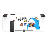 switch 一体 白色鲨鱼 适用任天堂switch保护壳ns卡通搞怪鳄鱼lite可爱鲨鱼防摔硅胶软套