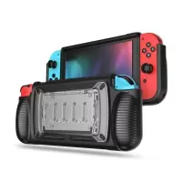 黑色+透明 任天堂SWITCH游戏机保护壳一体NS保护套可拆卸式防摔全包保护壳
