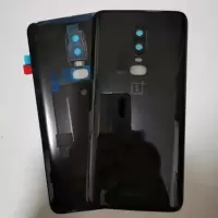 原装玻璃后盖带镜框镜片 一加6[亮磁黑]光面 适用一加6一加7原装后盖一加7Pro电池后壳1+7T/一加8手机玻璃后盖