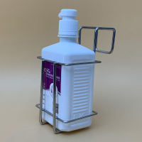 定制链接 不锈钢免洗手液挂架免打孔粘钩架子手消液挂钩钉墙消毒液电梯支架